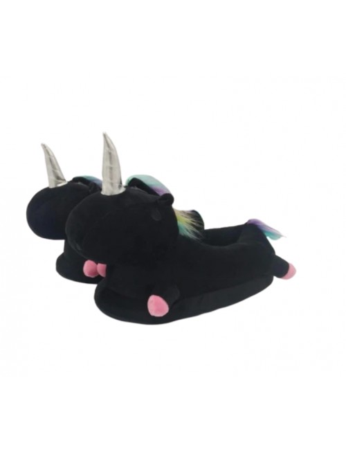 Chaussons Licorne Noire Kigurumi