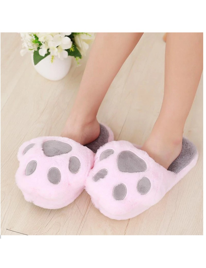 Slipstop Kinder Hausschuhe Badeschuhe FURBALL - Niedliche Katzen Design Hausschuhe In Rosa