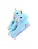 Einhorn Hausschuhe blau Onesie