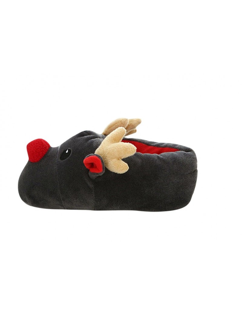 Pantofole invernali donna di peluche a forma di renna