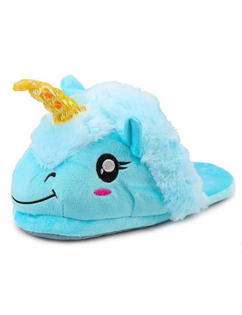 Pantoufles Licorne Bleue Kigurumi