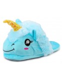 Einhorn Hausschuhe hellblau