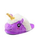 Einhorn Hausschuhe lila