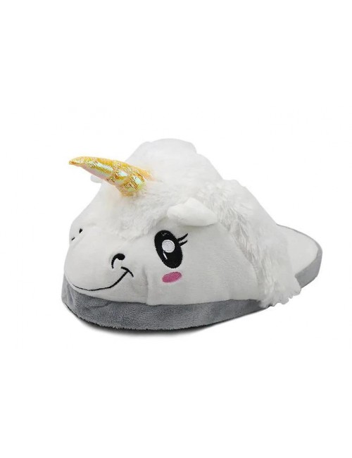 Pantoufles Licorne Blanche Kigurumi