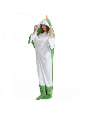 Nouveau pyjama à capuche en flanelle à manches longues pour dinosaures printemps, automne et hiver vert