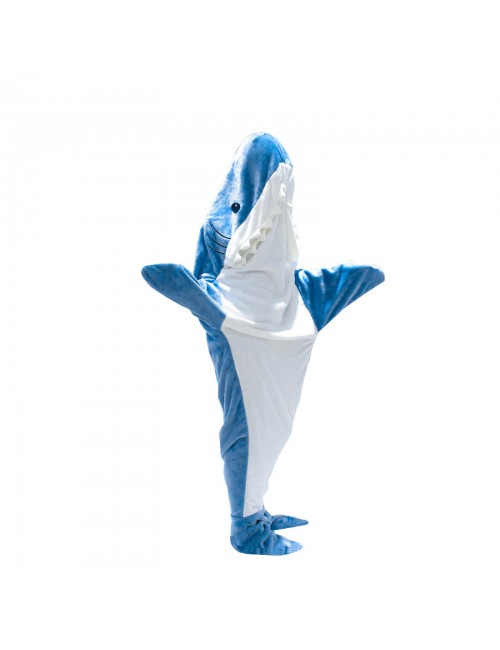 Sac de couchage pour requins transfrontaliers pyjama une pièce en flanelle pour requins vêtements d'intérieur une pièce