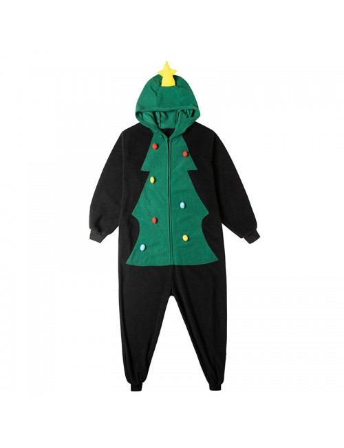 Fabricant en gros cross border Shaker Flower sapin de Noël une pièce pyjama dessin animé adulte automne hiver