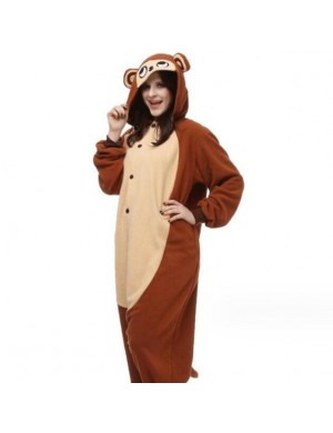 Brown Monkey bande dessinée une pièce pyjama automne hiver polaire cosplay costume de spectacle lot