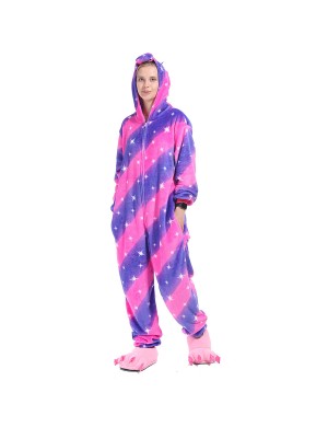 Licorne flanelle confortable pour la maison à carreaux de couleur diamant modèles universels col rond couple poche vêtements d'i