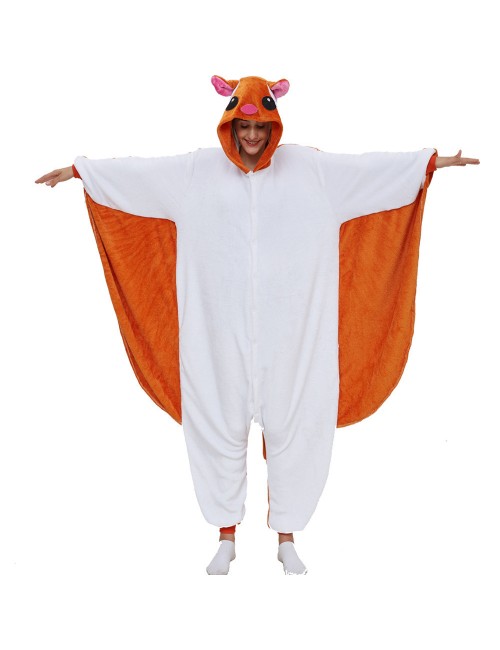 Pyjama une pièce en flanelle pour souris volante, animal de dessin animé, vêtements d'intérieur pour couples