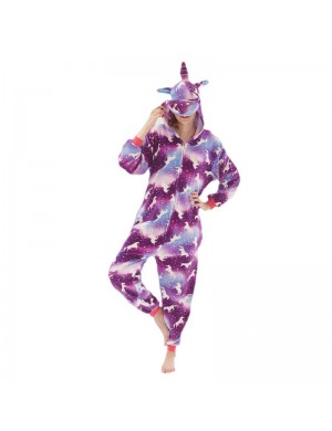 Nouvelle automne hiver flanelle dessin animé animal une pièce pyjama skyhorse Licorne show suit