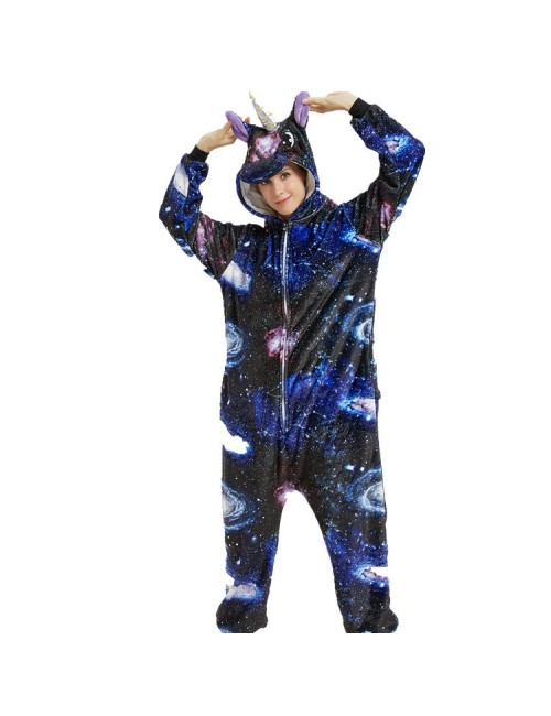 Pyjama adulte en flanelle avec animaux de dessins animés new universe Pegasus high end one-piece pajamas