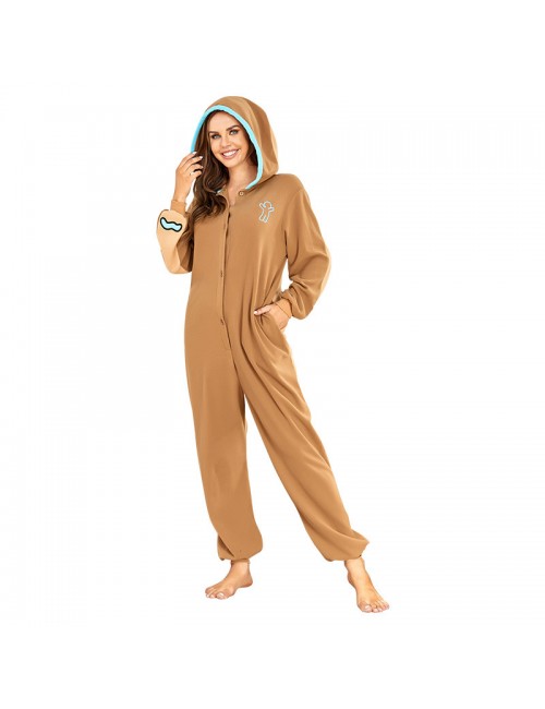 Cross border Home Wear adulte Tianma une pièce pyjama hommes femmes hiver flanelle gros épaississement couple