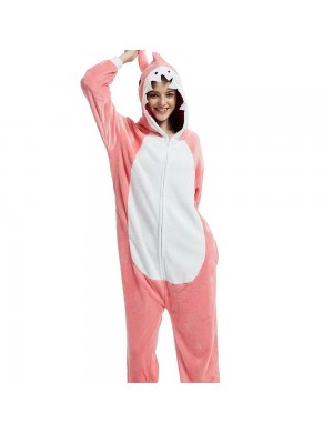 Flanelle léopard ourson animal une pièce pyjama manches longues automne hiver dessin animé toilette version couple homme femme