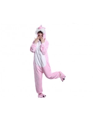 Lapin dessin animé animal une pièce pyjama flanelle homme femme couple homewear