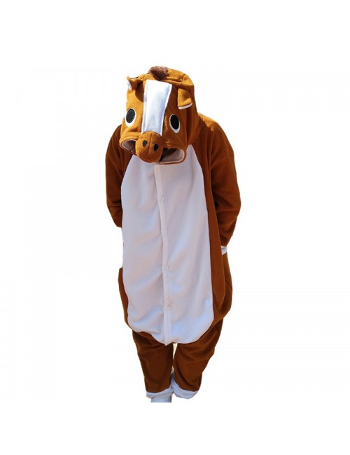 Vente en gros automne hiver animaux bande dessinée une pièce pyjama nouveau rose bleu schizzard polaire couple homewear