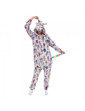 Automne et hiver nouveau pyjama d'une pièce en flanelle Pegasus Pegasus Pegasus cartoon animal performance home wear