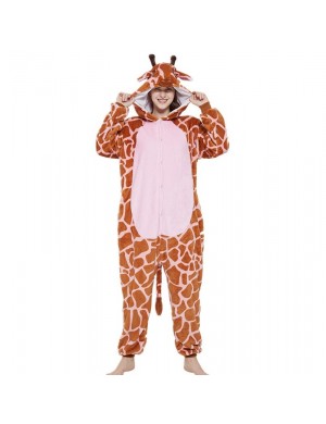Pyjama une pièce animalière adulte enfants automne et hiver nouveau girafe homewear