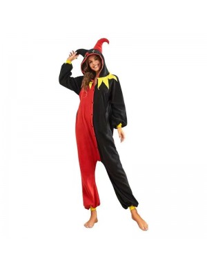 Flanelle hiver clown dessin animé animal une pièce pyjama zip Sonic homewear