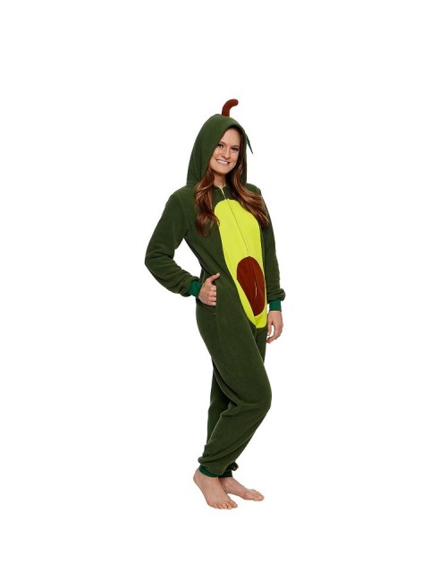 Avocado Onesie Unisexe Adulte Plush Innovative Avocado Pajamas Loungewear