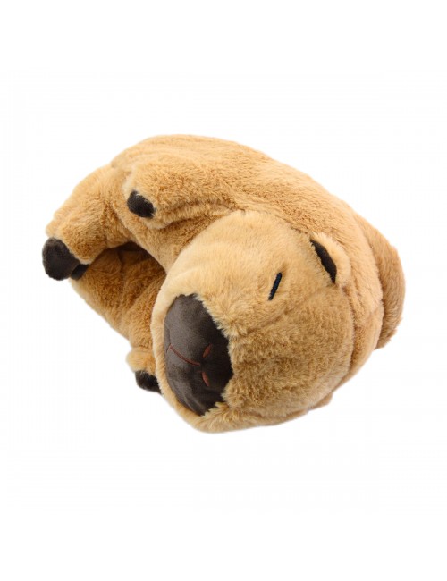 Capybara coton pantoufles sac talon chaud maison en peluche chaussures en coton automne hiver couple jouet chaussures