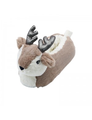 Accueil pantoufles en coton pantoufles en coton en forme d'élan de dessin animé