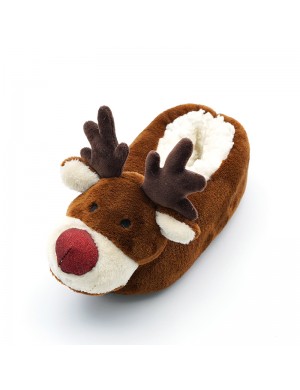 Serpillière de Noël en coton en forme d'élan Animal d'intérieur chaud Serpillière en coton pour la maison