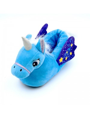 Pantoufles en peluche en coton avec animaux en peluche licornes