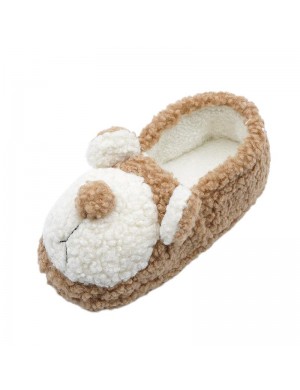 Dessin animé chiot coton slip en peluche Home pantoufles en coton