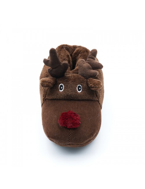 Dessin animé de Noël Moose coton slip Home pantoufles en coton