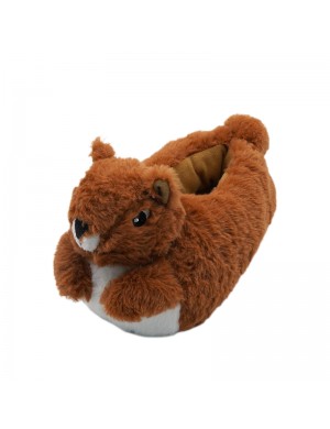 Chaussures chaudes dessin animé écureuil coton slip mignon en peluche Home pantoufles en coton
