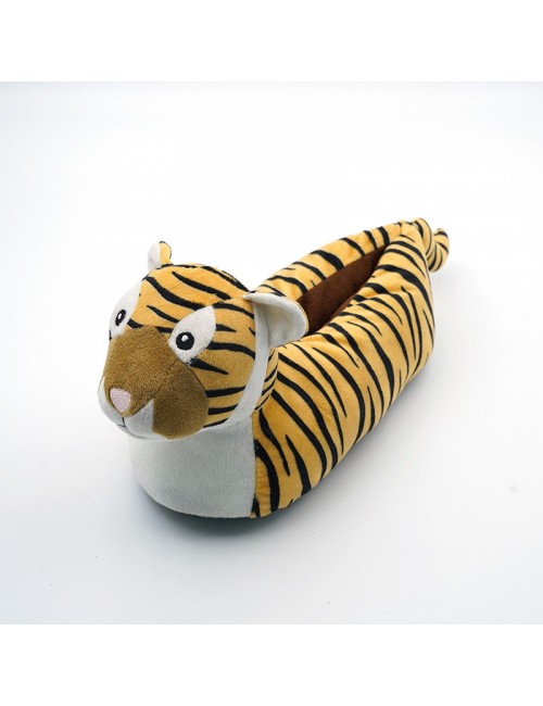 Accueil animaux coton pantoufles chaussures chaudes dessin animé tigre coton pantoufles