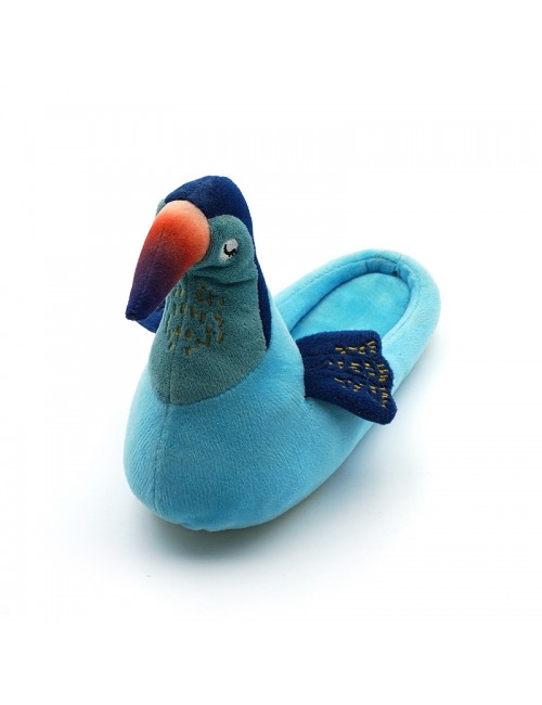 Animal coton pantoufle chaussures chaudes dessin animé paon coton pantoufle