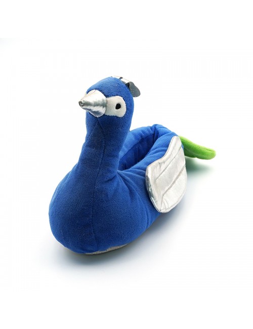 Dessin animé paon coton slip mignon en peluche Home pantoufles en coton