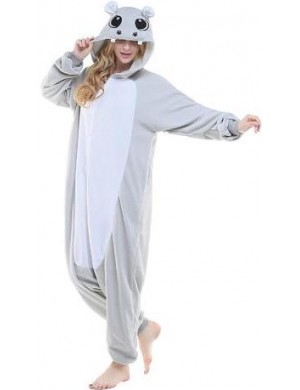 Grå Flodhäst Kigurumi