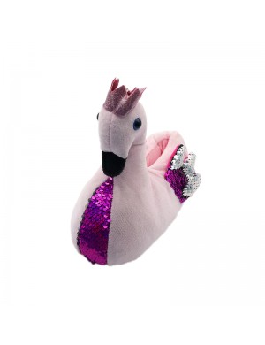 Pantoufles en coton en forme de cygne, mignonnes et en peluche pour la maison