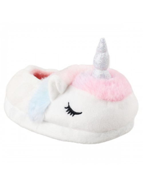 Belle Licorne en peluche mocassins chaussures à semelle épaisse