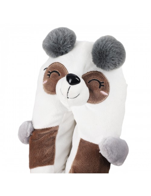 Pantoufles en coton antidérapantes et chaudes à l'effigie d'un ours