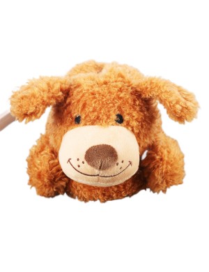 Dessin animé animal chiot pantoufles en fourrure