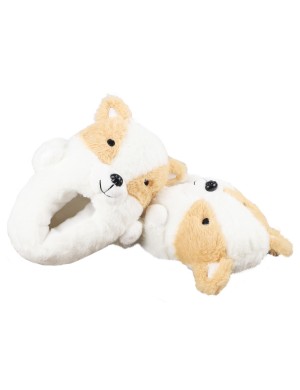 Pantoufles en coton peluche mignon chiot
