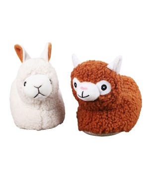 Chaussons en peluche en forme de dessins animés en alpaga