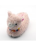 Rosa Alpacka Kigurumi Tofflor