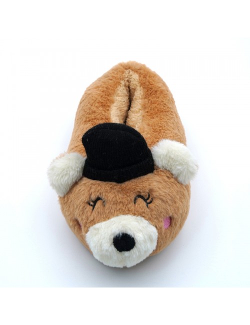 Coton pantoufles dessin animé mignon petit ours