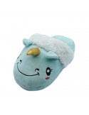 Chaussons Licorne Bleue à Corne Dorée