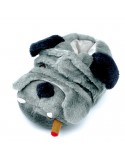 Pantofole Cane Grigio Sigaro