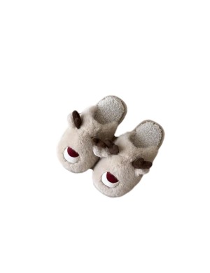 Pantoufles en fourrure Elk Antlers Cartoon
