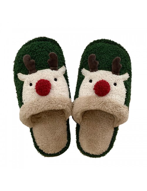 Chaussons de Noël en coton avec élan