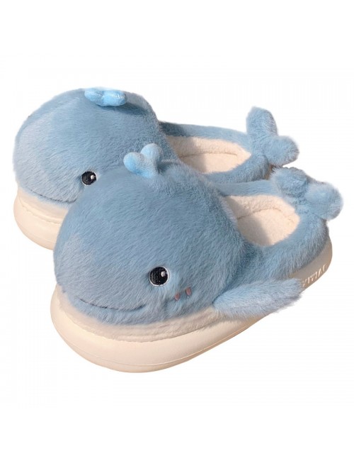 Chaussons en peluche en coton Petite Baleine