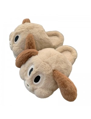 Pantoufles en coton avec dessin de chien chiot