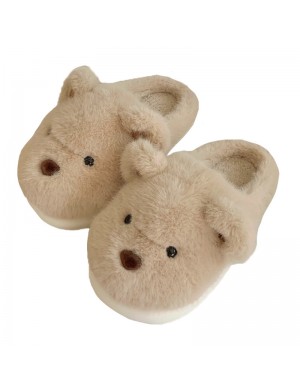 Chaussons en coton pour femmes avec un ours mignon